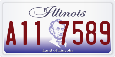 IL license plate A117589