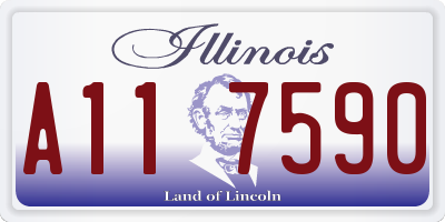 IL license plate A117590
