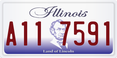 IL license plate A117591