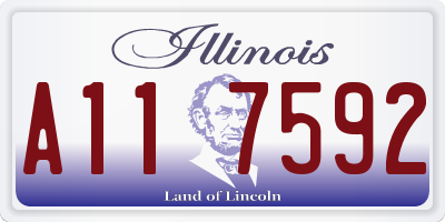 IL license plate A117592