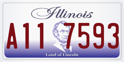 IL license plate A117593