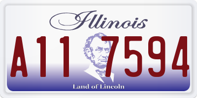IL license plate A117594
