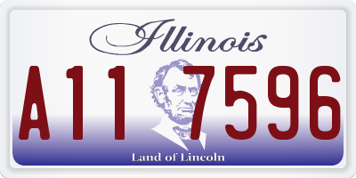 IL license plate A117596