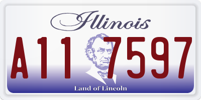 IL license plate A117597