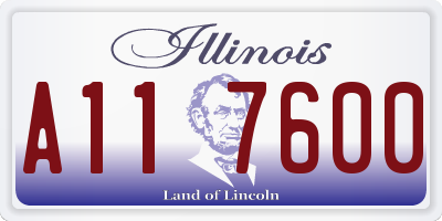 IL license plate A117600