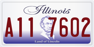 IL license plate A117602