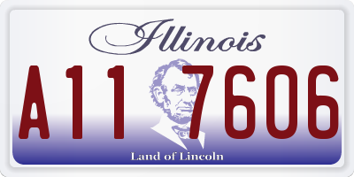 IL license plate A117606