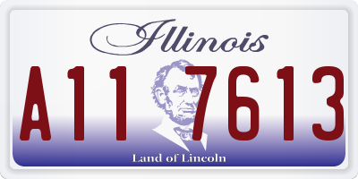 IL license plate A117613
