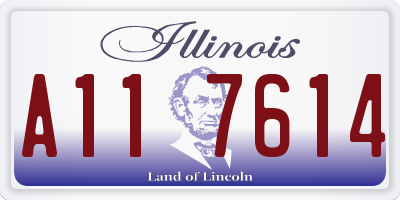 IL license plate A117614