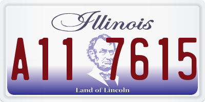 IL license plate A117615