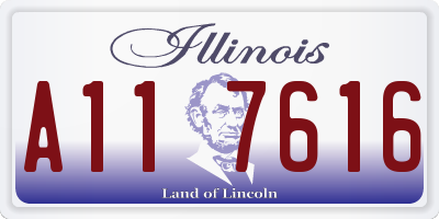 IL license plate A117616
