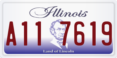 IL license plate A117619