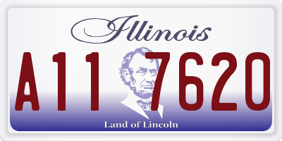 IL license plate A117620