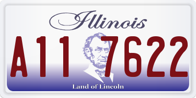IL license plate A117622