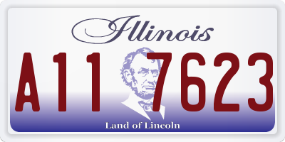 IL license plate A117623