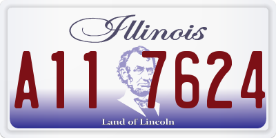 IL license plate A117624