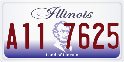 IL license plate A117625