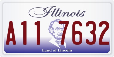 IL license plate A117632