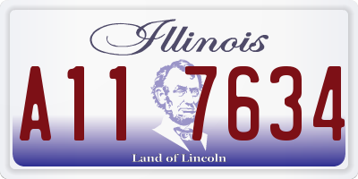 IL license plate A117634