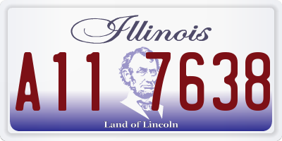 IL license plate A117638