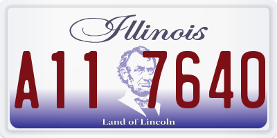 IL license plate A117640