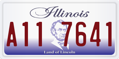 IL license plate A117641