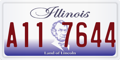 IL license plate A117644