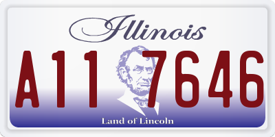 IL license plate A117646