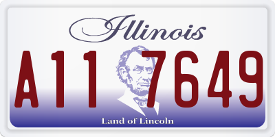 IL license plate A117649
