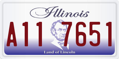 IL license plate A117651