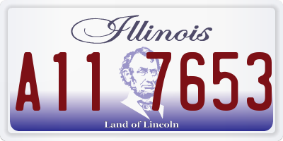 IL license plate A117653