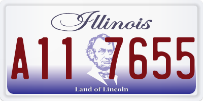 IL license plate A117655