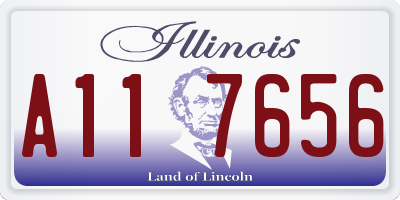 IL license plate A117656