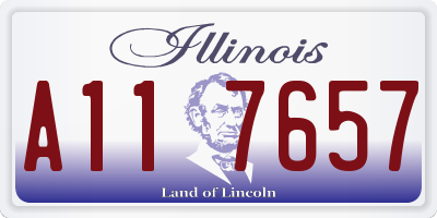 IL license plate A117657