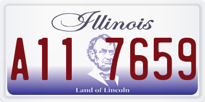 IL license plate A117659