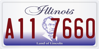 IL license plate A117660