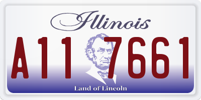 IL license plate A117661