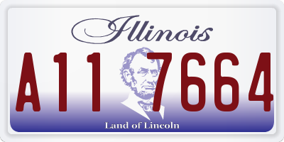 IL license plate A117664