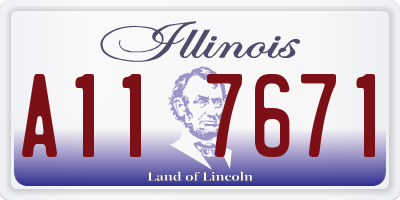 IL license plate A117671