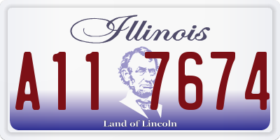 IL license plate A117674