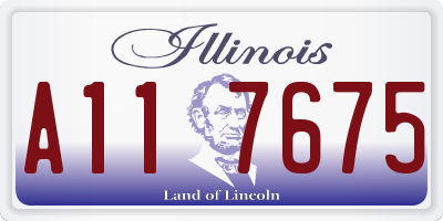 IL license plate A117675