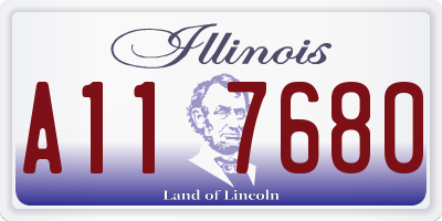 IL license plate A117680