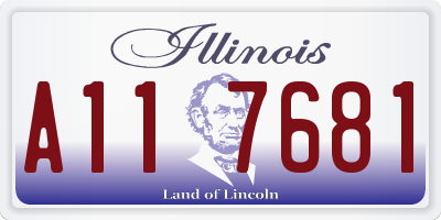 IL license plate A117681