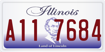 IL license plate A117684