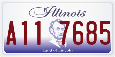 IL license plate A117685