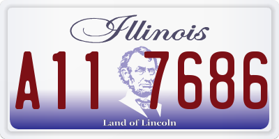 IL license plate A117686