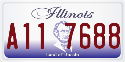 IL license plate A117688