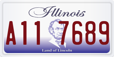 IL license plate A117689