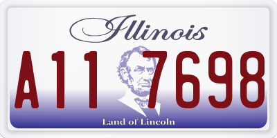IL license plate A117698