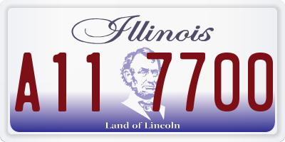 IL license plate A117700
